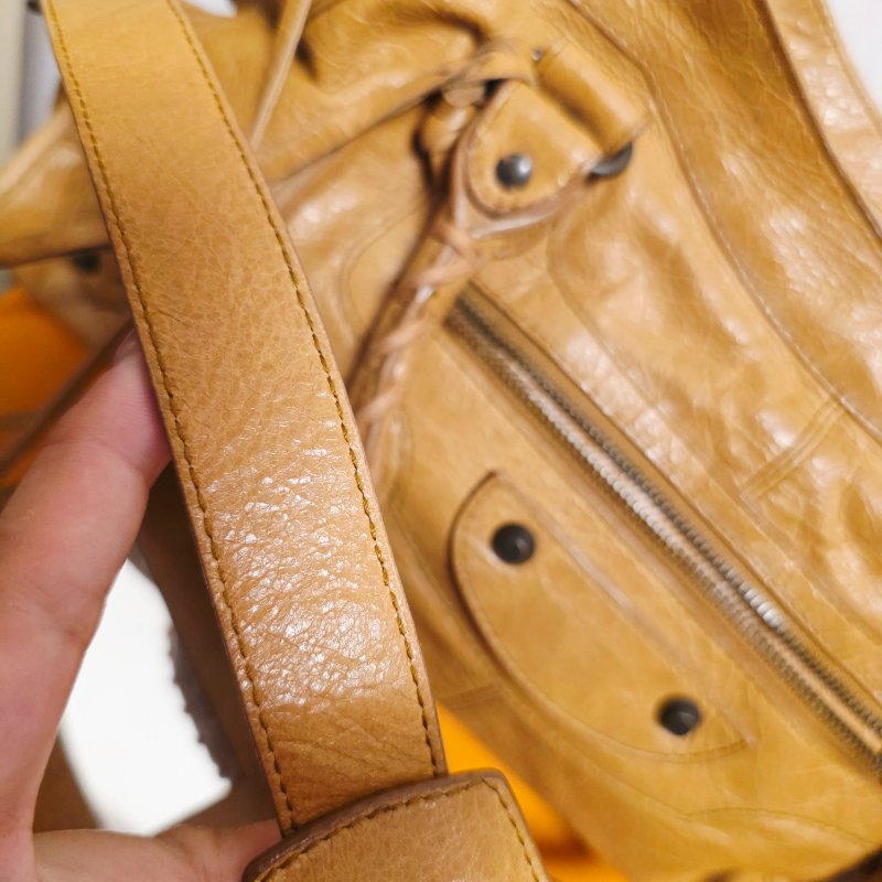 母親節特價 巴黎世家 招財 大地色 機車包 (Part Time款) 包身輕盈,肩背手提兩宜-34