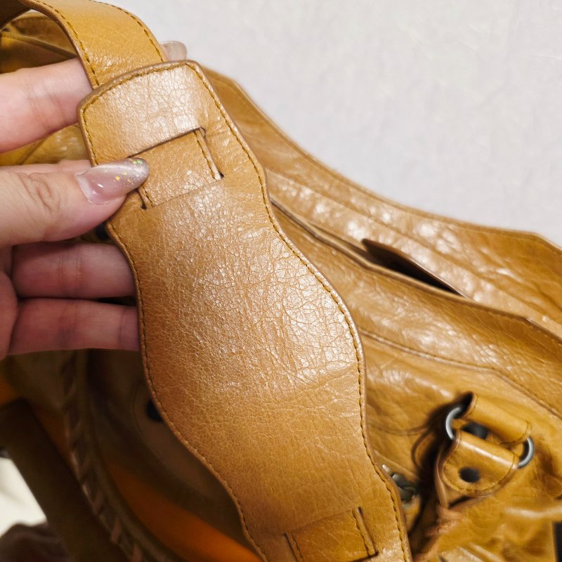 母親節特價 巴黎世家 招財 大地色 機車包 (Part Time款) 包身輕盈,肩背手提兩宜-35