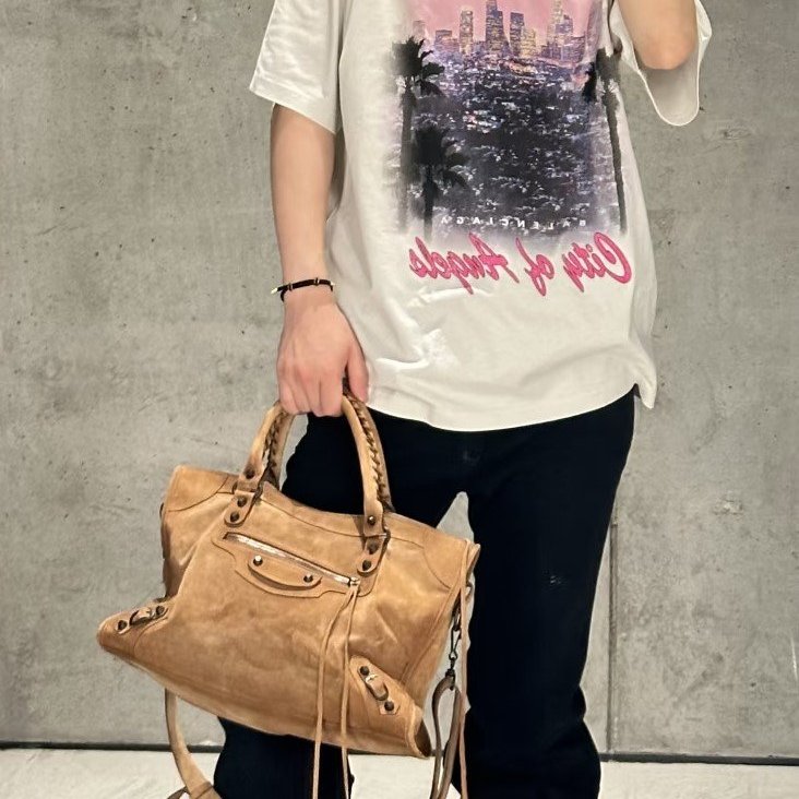 母親節特價 巴黎世家 招財 大地色 機車包 (Part Time款) 包身輕盈,肩背手提兩宜-49