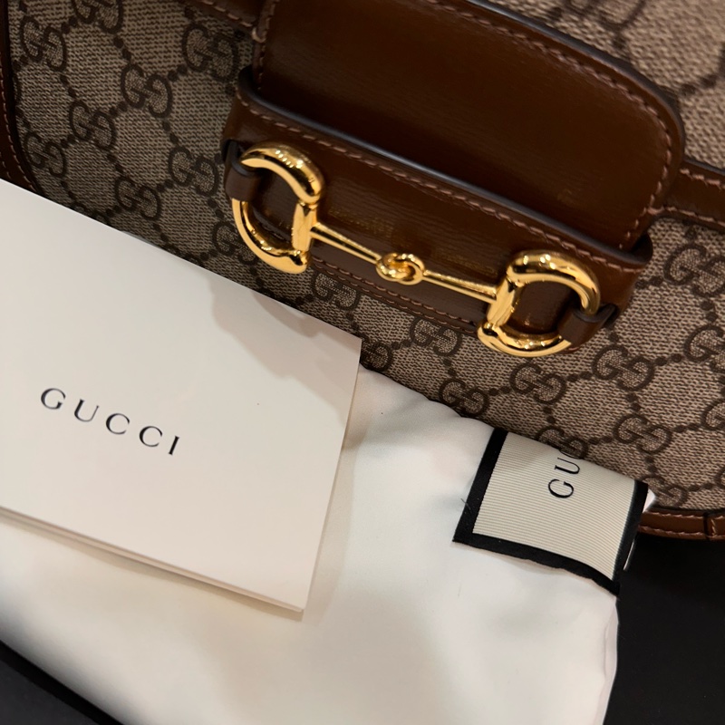 GUCCI 1955Horsebit 馬銜扣肩背包-9