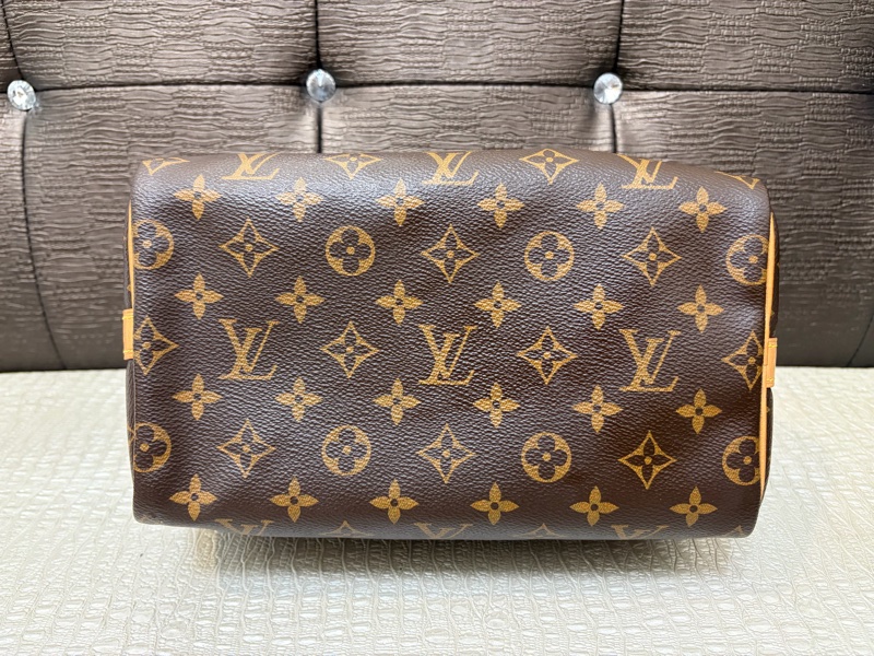 LV 原花金釦Speedy 25手提斜背包M41113-5