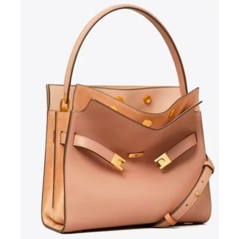 Tory Burch LEE RADZIWILL SMALL DOUBLE BAG粉色小號/九成五新-0