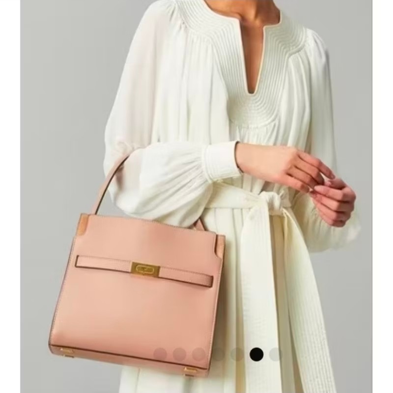Tory Burch LEE RADZIWILL SMALL DOUBLE BAG粉色小號/九成五新-1