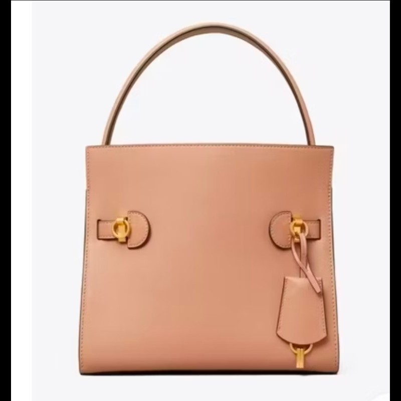 Tory Burch LEE RADZIWILL SMALL DOUBLE BAG粉色小號/九成五新-3