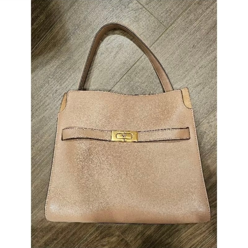Tory Burch LEE RADZIWILL SMALL DOUBLE BAG粉色小號/九成五新-4