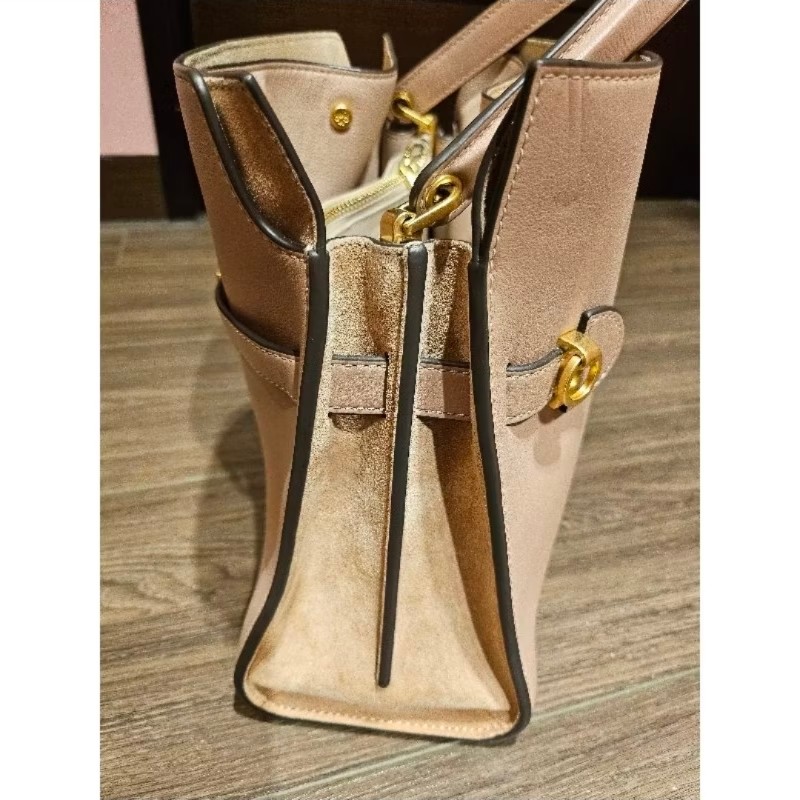 Tory Burch LEE RADZIWILL SMALL DOUBLE BAG粉色小號/九成五新-6