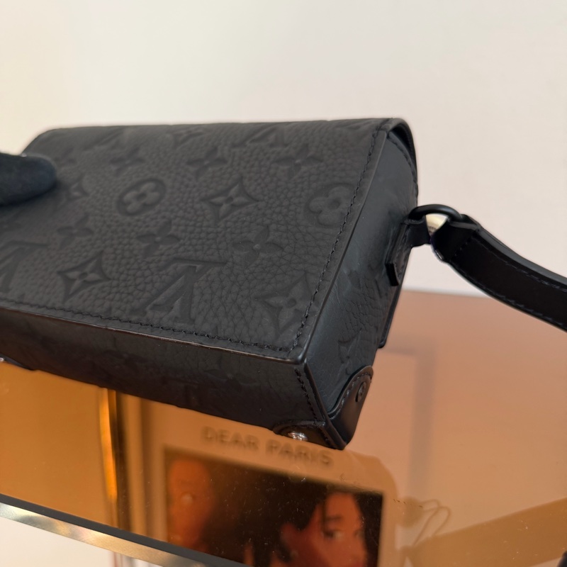 #95新 Louis Vuitton Steamer 黑壓紋盒子包-10