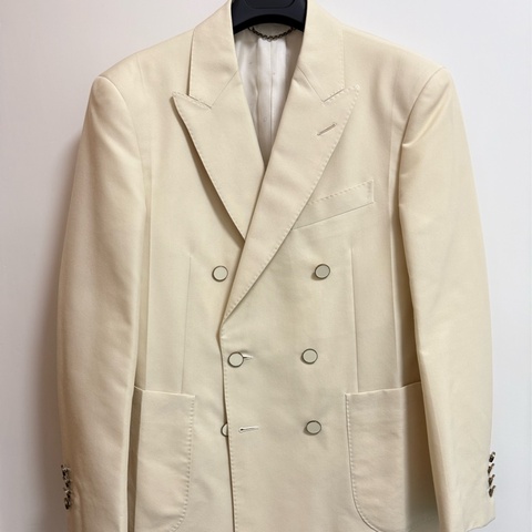 Louis Vuitton ivory double breasted blazer jacket 44 西裝外套