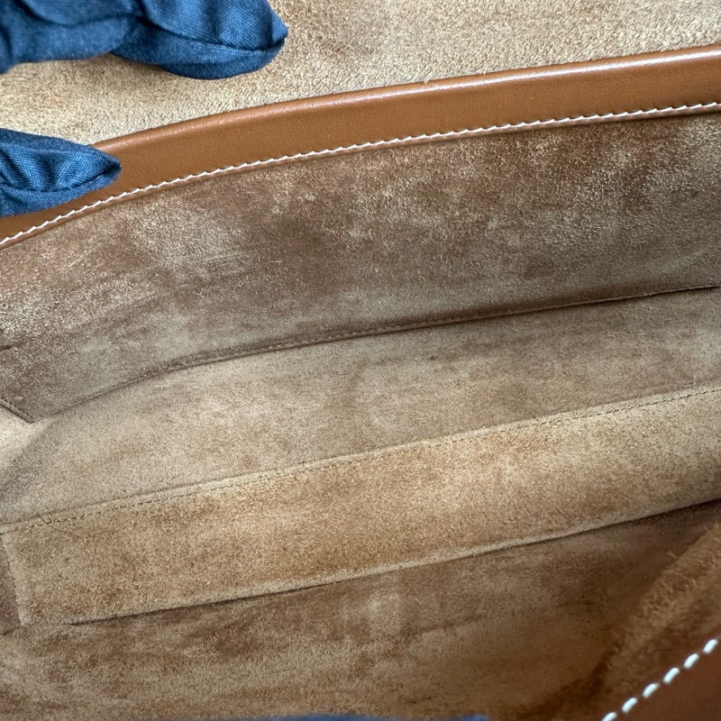 Celine 賽琳 soft16 全皮焦糖色單肩包 32*25 附件:單品-8