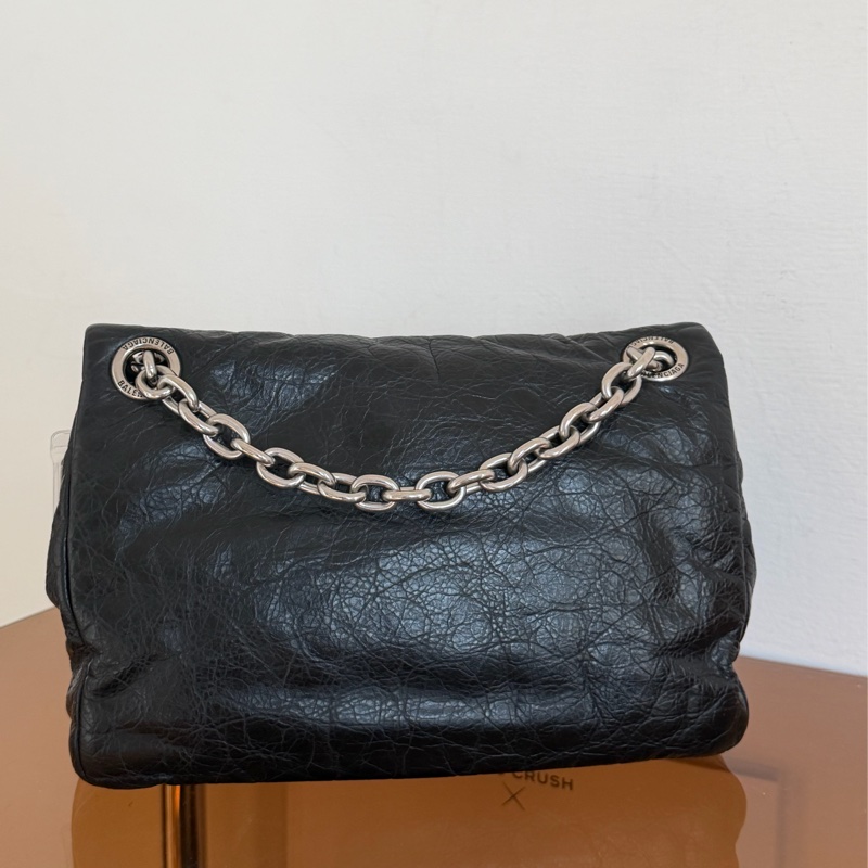 #小紅書爆款 Balenciaga Monaco Mini 黑銀 枕頭包-4