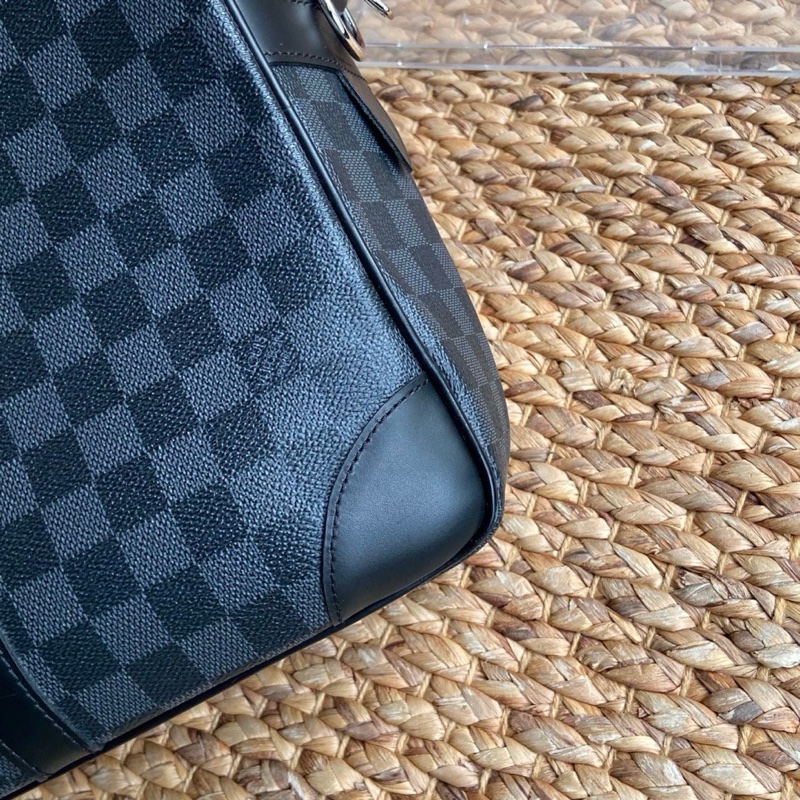 LouisVuitton黑色棋盤格公文包男士通勤手提包, 尺寸40*30 ,配件:鑰匙/鎖 沒有肩帶皮牌,-4