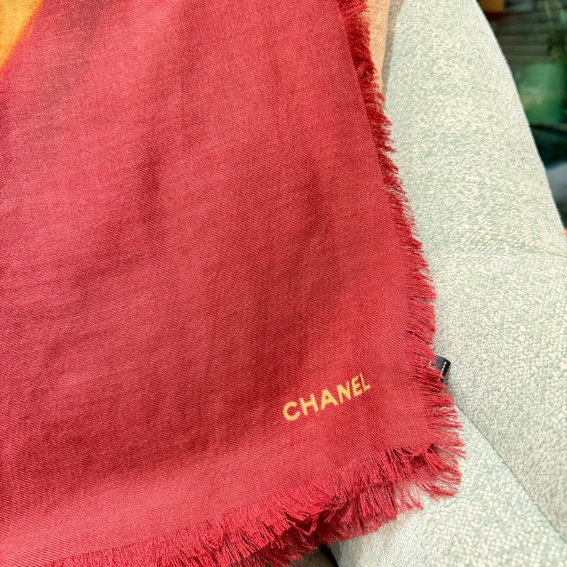 Chanel VIC 馬年新年禮 Cashmere 大披肩 💛全新-4