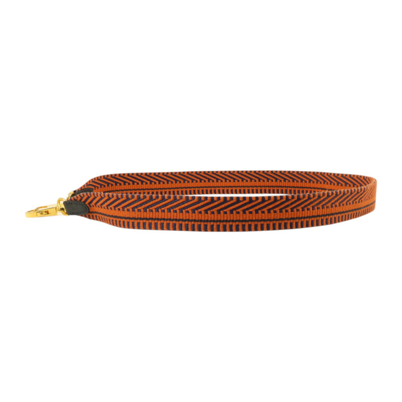 HERMES 帆布/Swift皮革Sangle Cavale Strap 25mm金扣肩帶-1