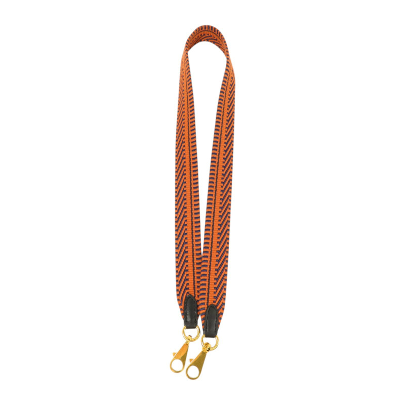 HERMES 帆布/Swift皮革Sangle Cavale Strap 25mm金扣肩帶-3