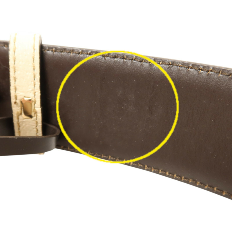 GUCCI GG帆布/牛皮皮革Belt金扣皮帶-5