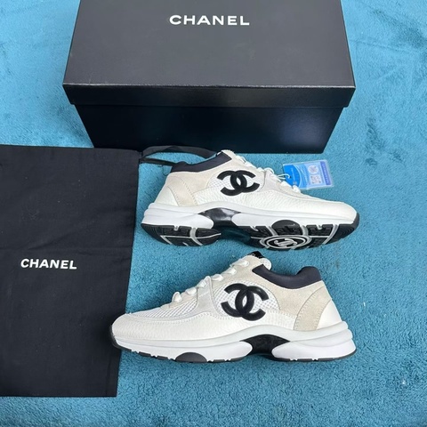 Chanel香奈兒黑白熊貓雙C運動鞋  37.5碼