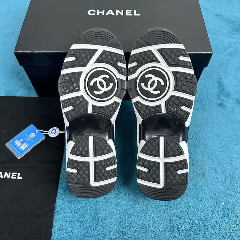 Chanel香奈兒黑白熊貓雙C運動鞋 37.5碼-4