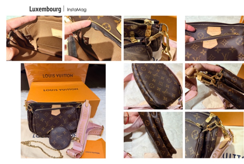 100%正品-粉紅色 Pochette 包包- 五合一麻將包- M44840-1