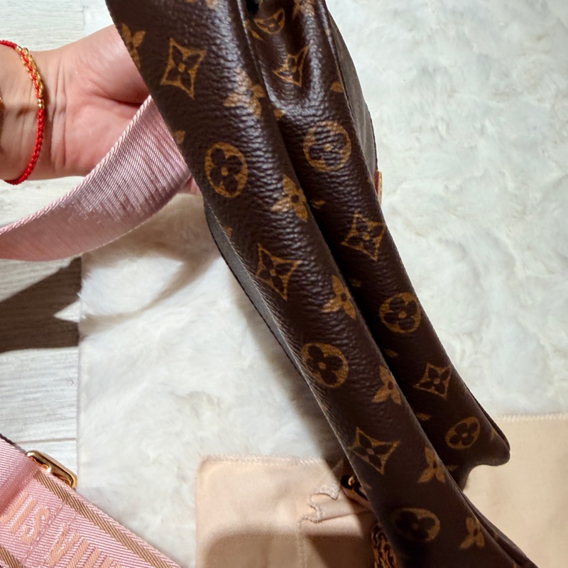 100%正品-粉紅色 Pochette 包包- 五合一麻將包- M44840-7