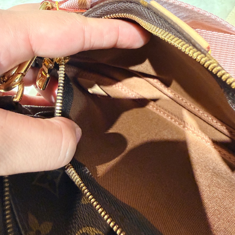 100%正品-粉紅色 Pochette 包包- 五合一麻將包- M44840-8