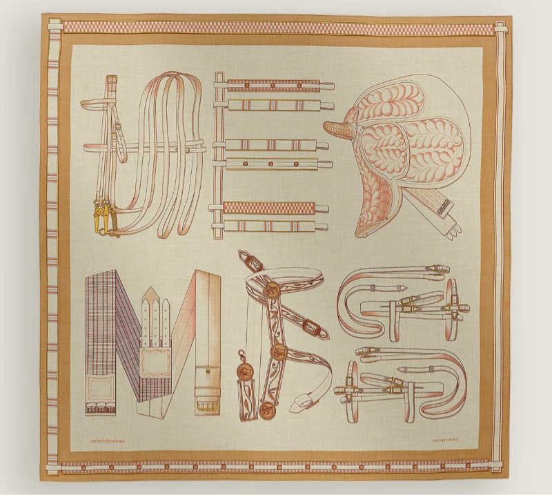 全新 Hermes shawl 絲巾披肩 140 lettres equestres-0