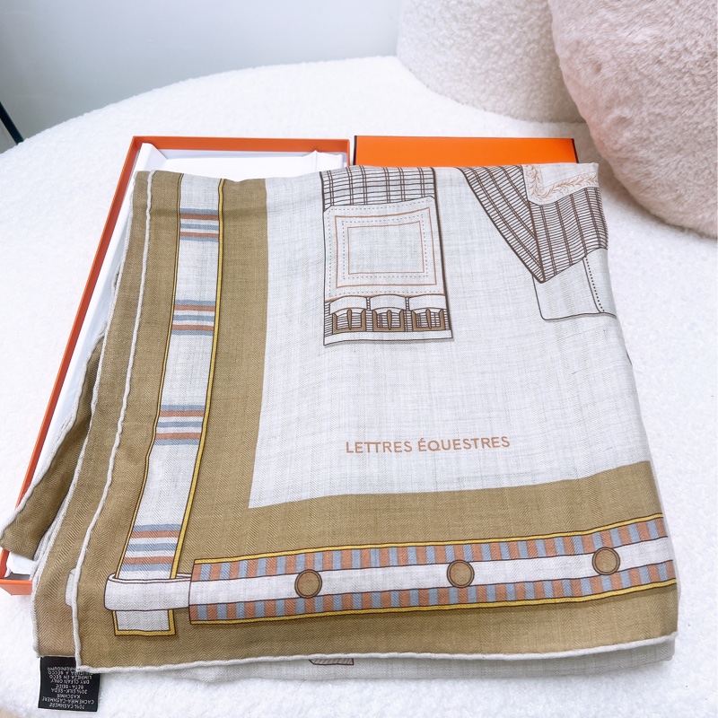全新 Hermes shawl 絲巾披肩 140 lettres equestres-3