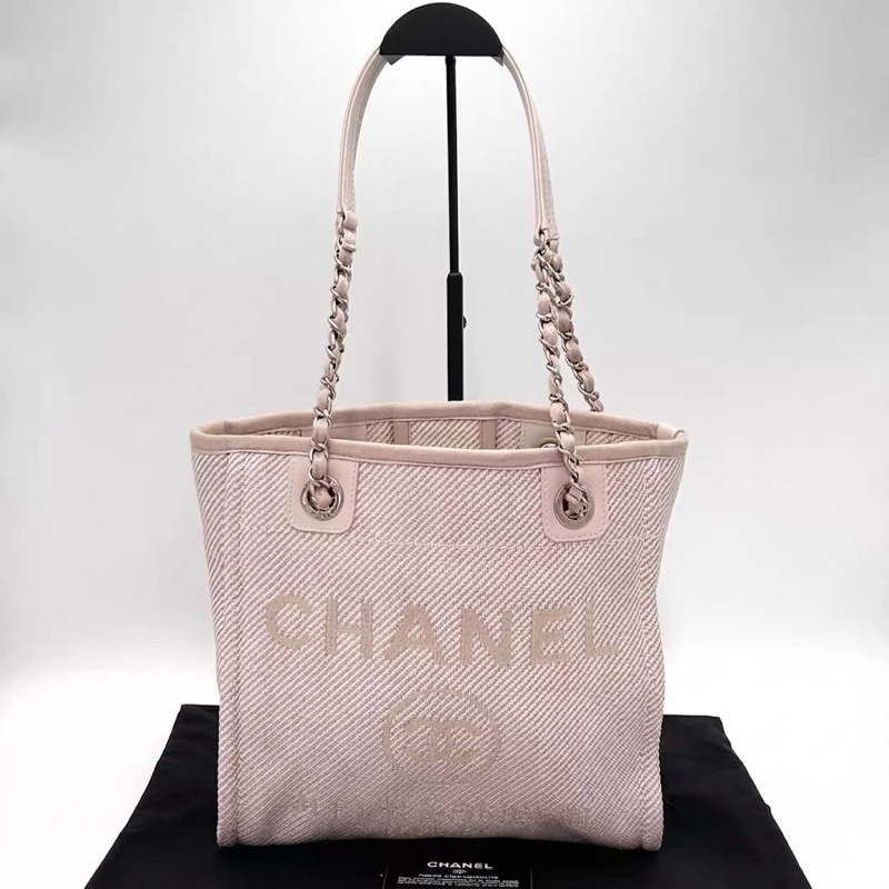 Chanel/香奈兒 粉色沙灘包小號tote💗 尺寸:25*26*11cm 30開-1