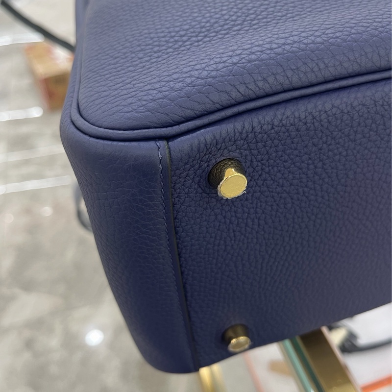 Hermes🌈Lindy 26💙墨水藍金扣💙全新閑置🌟TC皮🌟有盒🌈肩帶貼膜在🌟lindy26🌟lindy🌟愛馬仕🌟-6