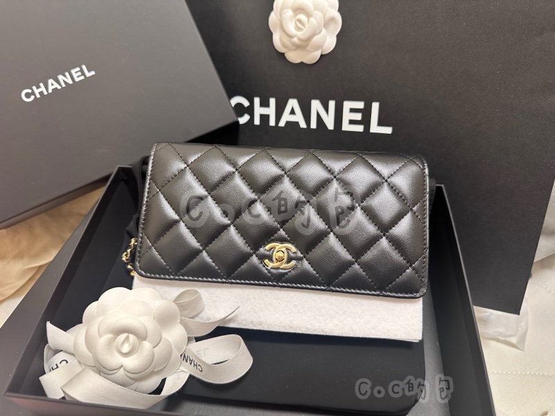 香奈兒 Chanel woc 小羊皮 經典黑金-0