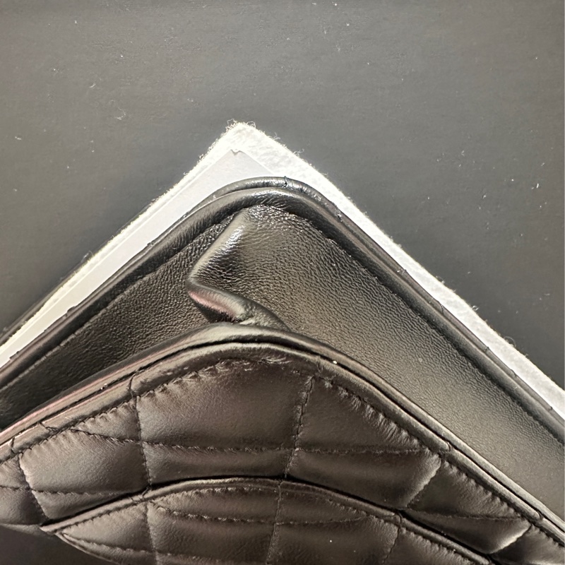 香奈兒 Chanel woc 小羊皮 經典黑金-9