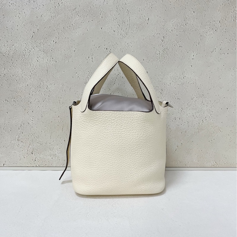 Hermes Picotin 18 菜籃子 奶昔白銀扣-1