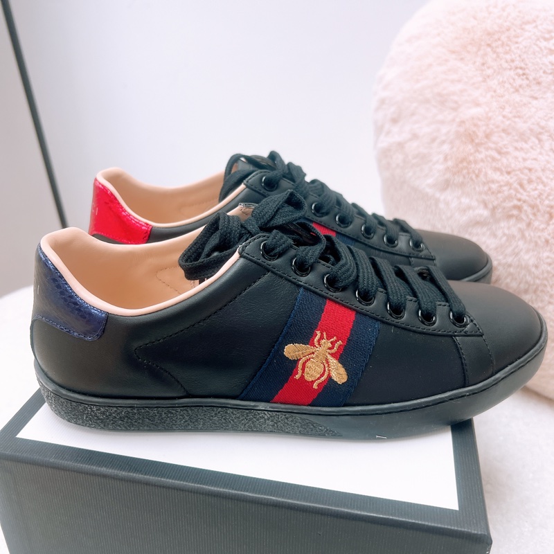閒置 Gucci ace 蜜蜂黑色運動鞋/休閒鞋-5