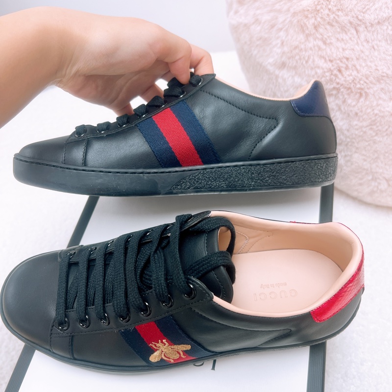 閒置 Gucci ace 蜜蜂黑色運動鞋/休閒鞋-6