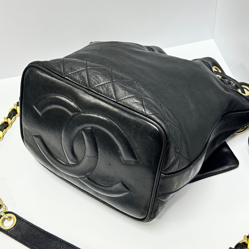 【極新🎁】 Chanel 黑金羊皮 水桶包 (專櫃223,000)-6