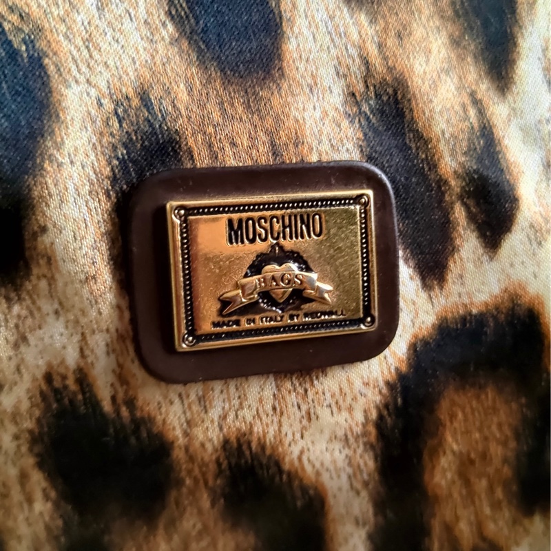 義大利製老品 #MOSCHINO 豹紋後背包 / LOVE & PEACE-6