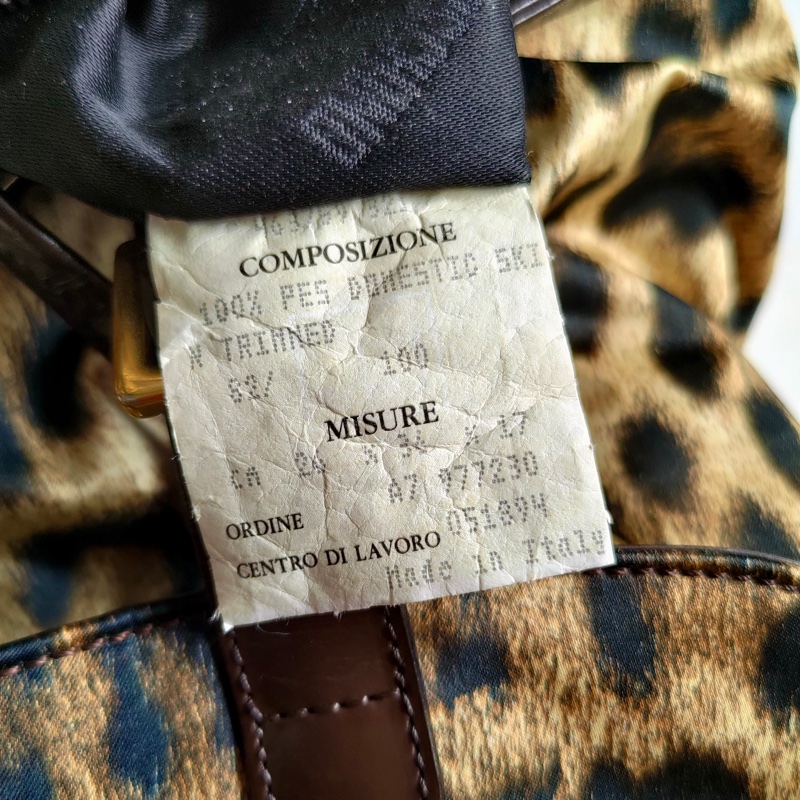 義大利製老品 #MOSCHINO 豹紋後背包 / LOVE & PEACE-8