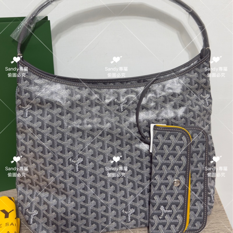 Goyard hobo 灰色 全新全配-10
