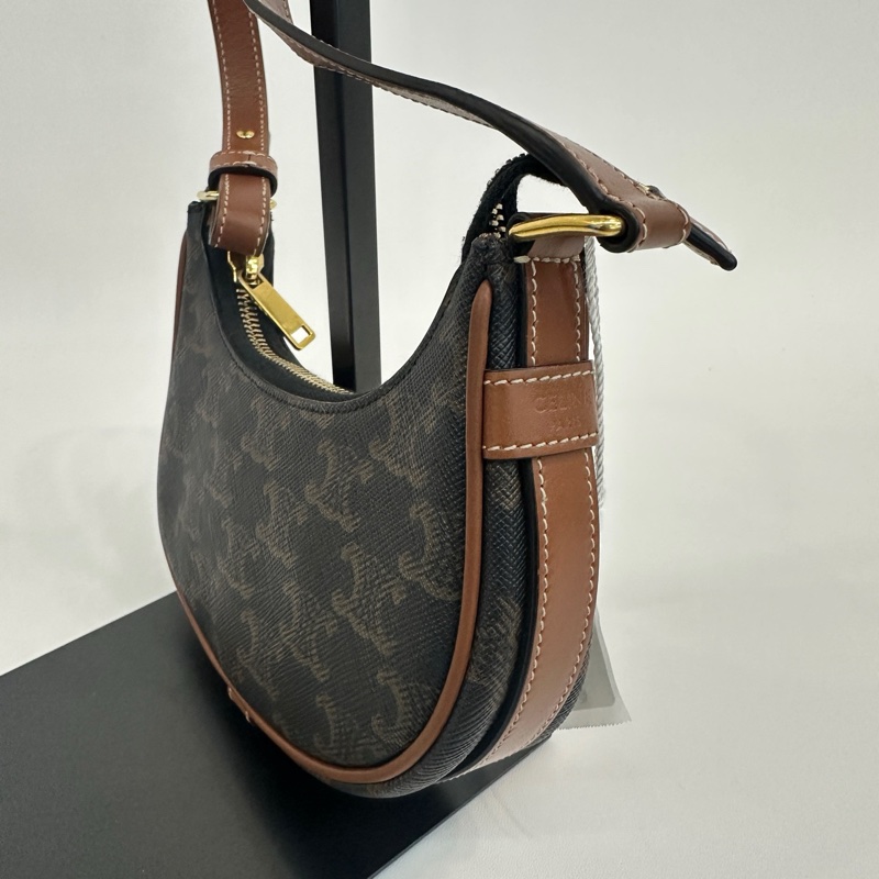 Celine/賽琳ava凱旋門老花迷你豌豆手提單肩腋下包-3