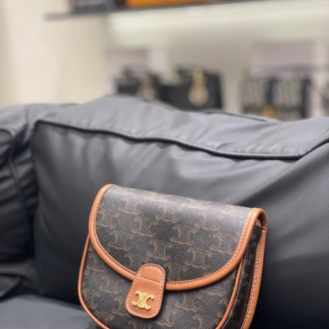 賽琳/Celine BESACE迷你牛皮革包邊 單肩斜挎包