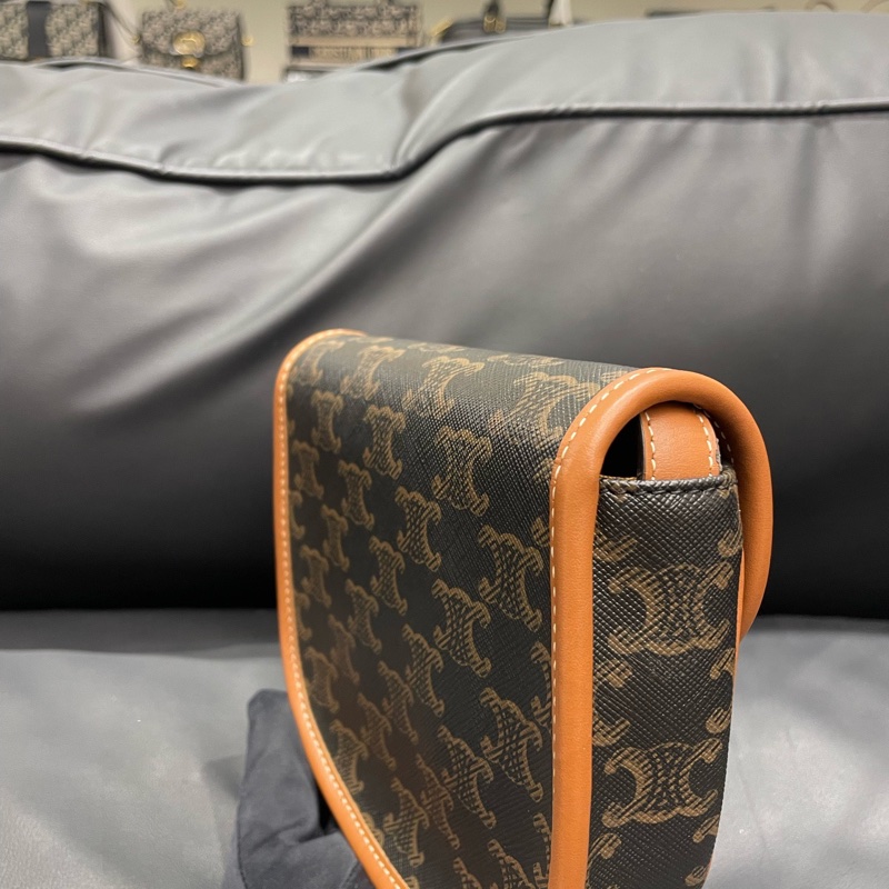 賽琳/Celine BESACE迷你牛皮革包邊 單肩斜挎包-3