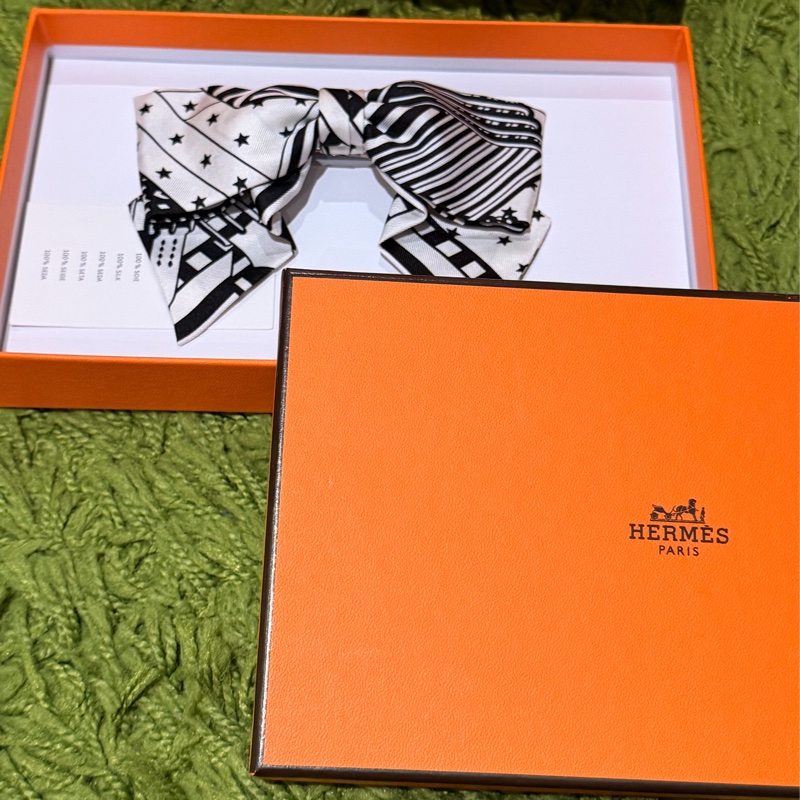 愛馬仕 Hermes Sangles en Zigzag Bandana Grenelle PM蝴蝶結 髮夾-3