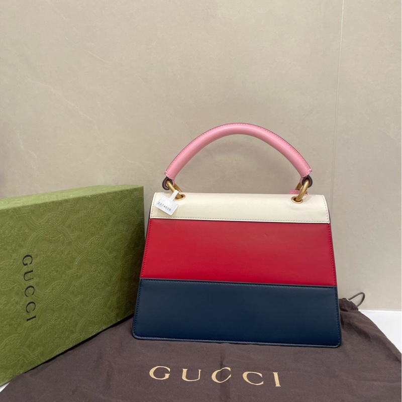 Gucci古馳 粉手柄瑪格麗特蜜蜂中號手提單肩斜挎包-1