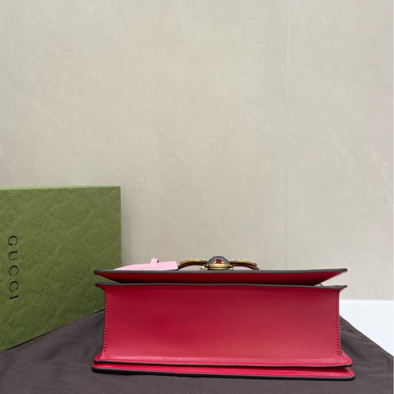 Gucci古馳 粉手柄瑪格麗特蜜蜂中號手提單肩斜挎包-4