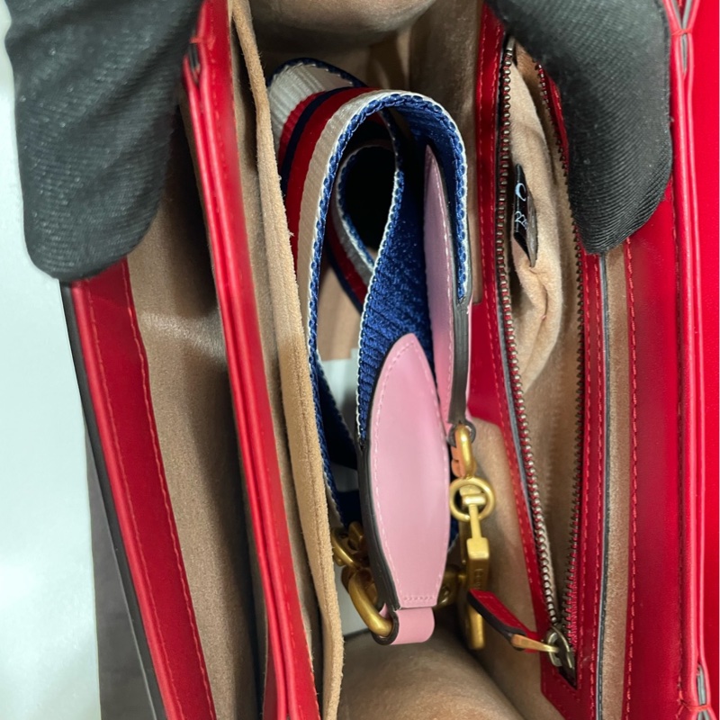 Gucci古馳 粉手柄瑪格麗特蜜蜂中號手提單肩斜挎包-6