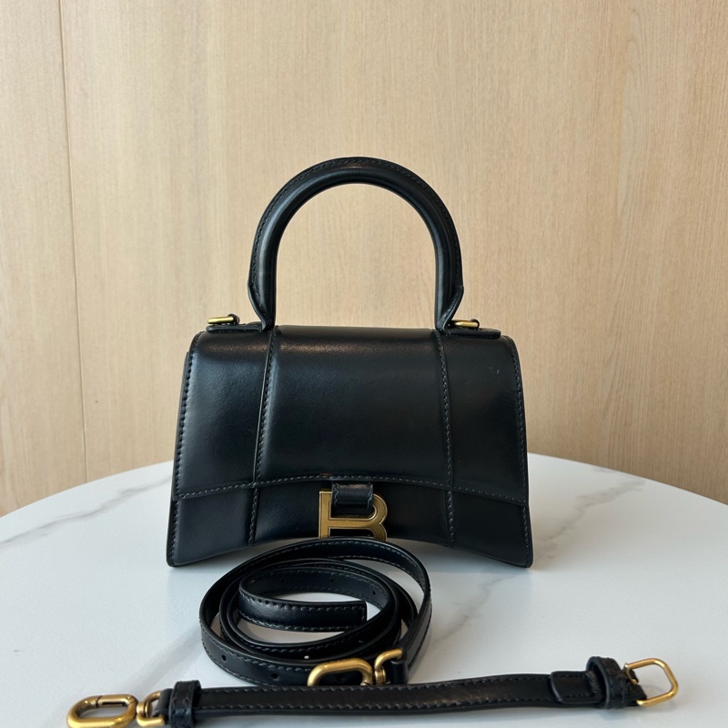 Balenciaga 巴黎世家 黑金沙漏包手提單肩斜挎包-0