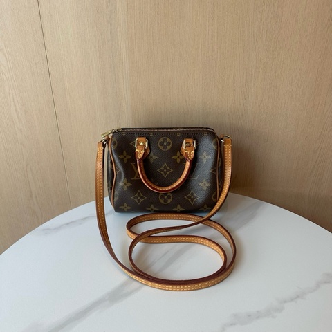 LV/路易威登 Speedy Nano老花枕頭包老款 18年