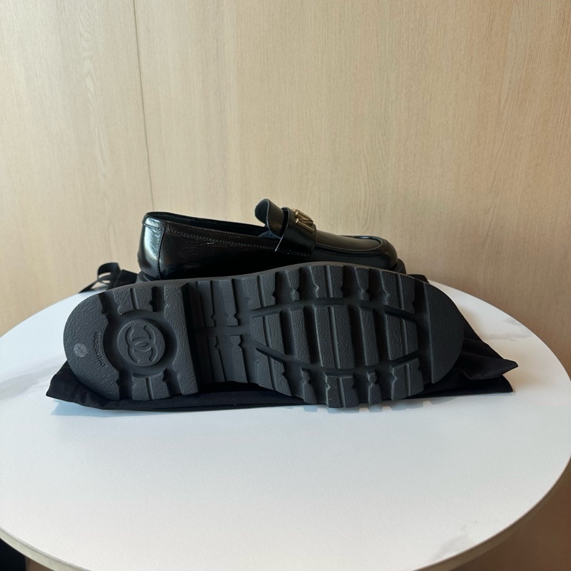 Chanel/香奈兒 小香24b新款字母樂福鞋厚底增高鞋-5