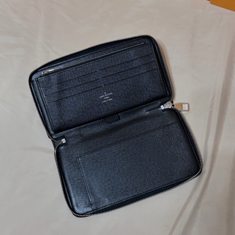 🔥近新美品 LV 路易威登 Louis Vuitton 黑棋盤格拉鏈12卡大長夾-3