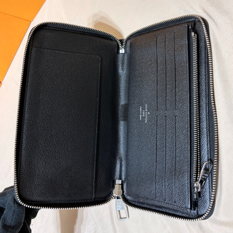 🔥近新美品 LV 路易威登 Louis Vuitton 黑棋盤格拉鏈12卡大長夾-4