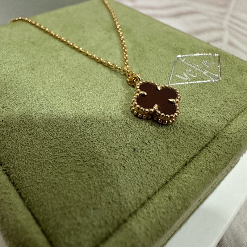 VCA 18K玫瑰金/紅玉髓項鏈-0